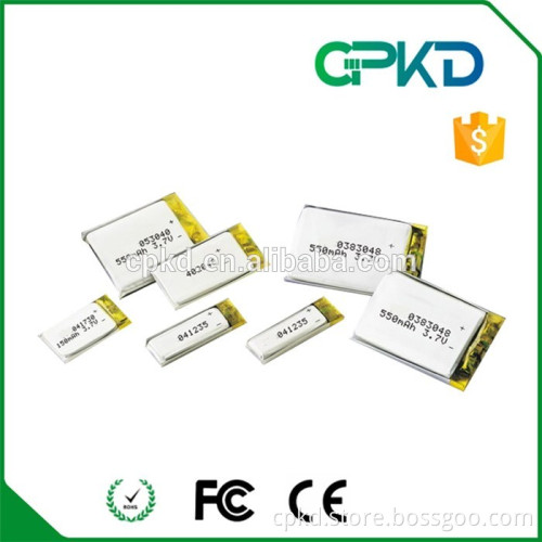 502535 size 3.7v nominal voltage polymer li-ion battery from China manufacturer